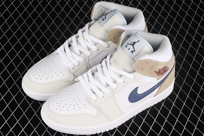 All categories Air Jordan Jordan series basketball shoes Air Jordan 1 Mid Air Jordan 1 Mid AJ1 Joe 1 linen cream mid-cut cultural basketball shoes DO6726-100